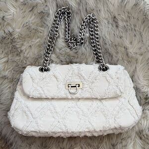 Carlos by Carlos Santana White Shoulder Bag